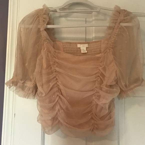 H&M Puff Sleeve Mesh top Y2K - Picture 2 of 4